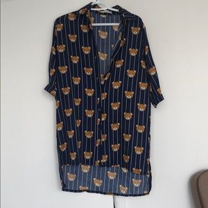 Long T shirt. Bear design